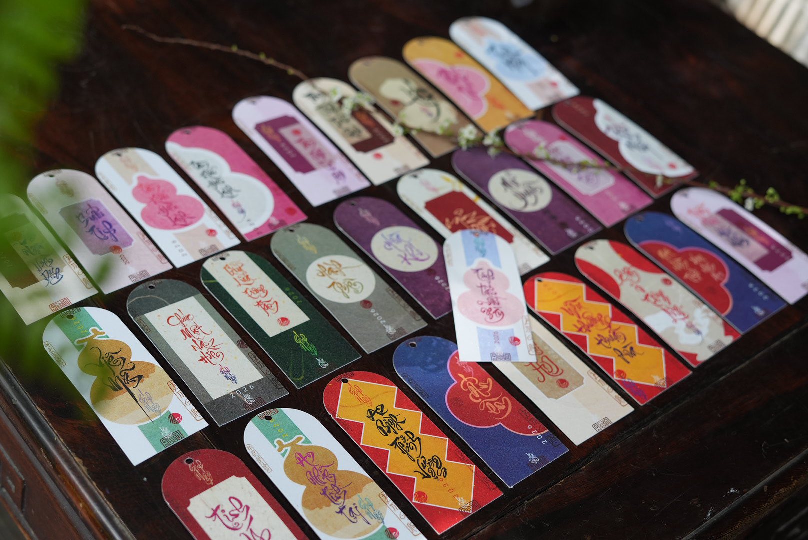 Bộ thẻ éo kim chữ TẾT| Như mây thong dong